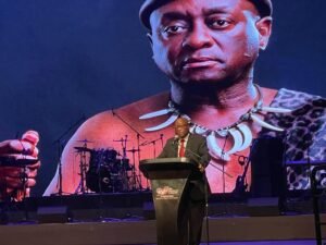 Former SA President Jacob Zuma eulogies Mbongeni Ngema, who also played the role of a rogue police officer in Sarafina