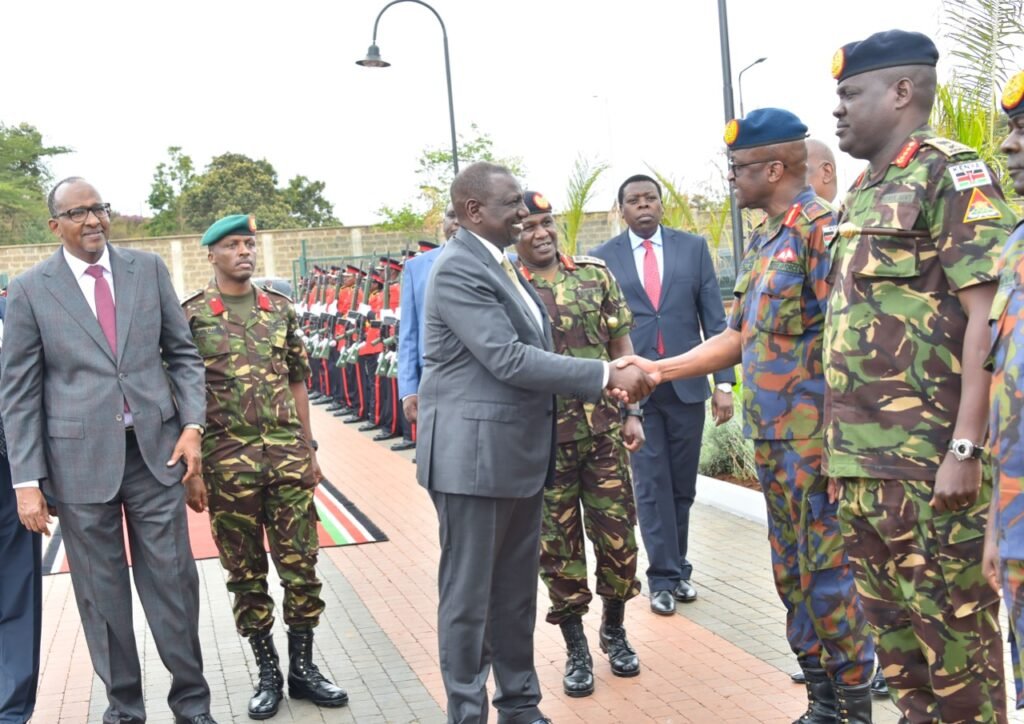 President William Ruto at the opening of the Formation Commanders’ Conference at the National Military Command Centre, Karen, Nairobi County. Photo: Courtesy