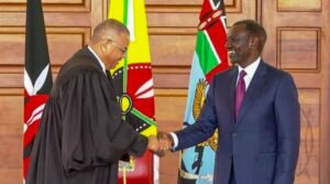 President William Ruto with former LSK President Allen Gichuhi