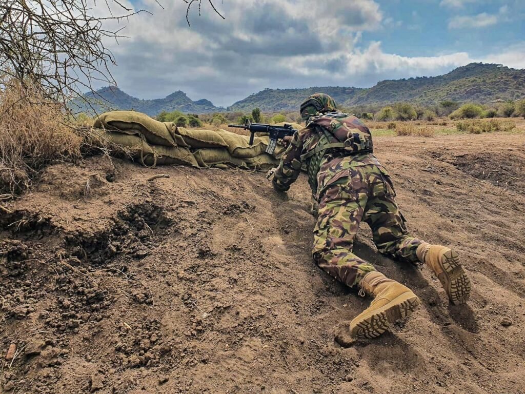 British soldier in Kenya