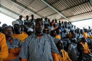 Prisoners at the Kamiti prison in Nairobi.