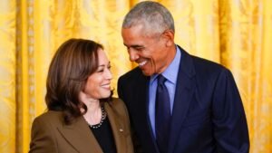 Barack Obama with Kamala Harris