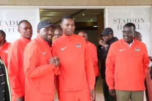 Josphat Kipkirui with Sports CS