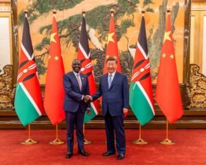 President William Ruto with the Chinese President Xi