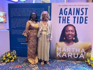 Narc leader Martha Karua with FNF regional director Inge Herbert