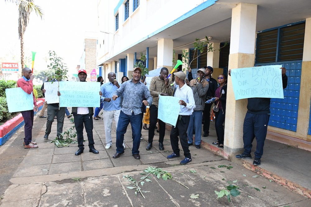 Posta Kenya workers down tools over six-month salary delay Nyeri Posta Kenya workers